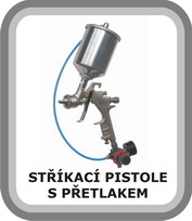 Stříkací pistole s přetlakem